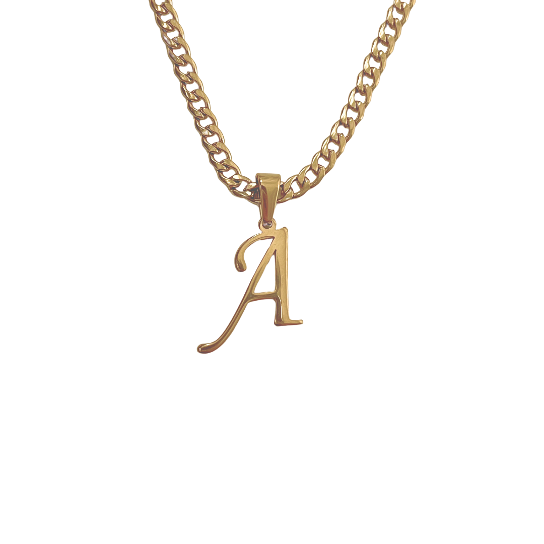 Collar Inicial Edwards | KHLOE JOYAS | Cadenas,Colgantes,Collares,Color Oro,Iniciales,Unisex