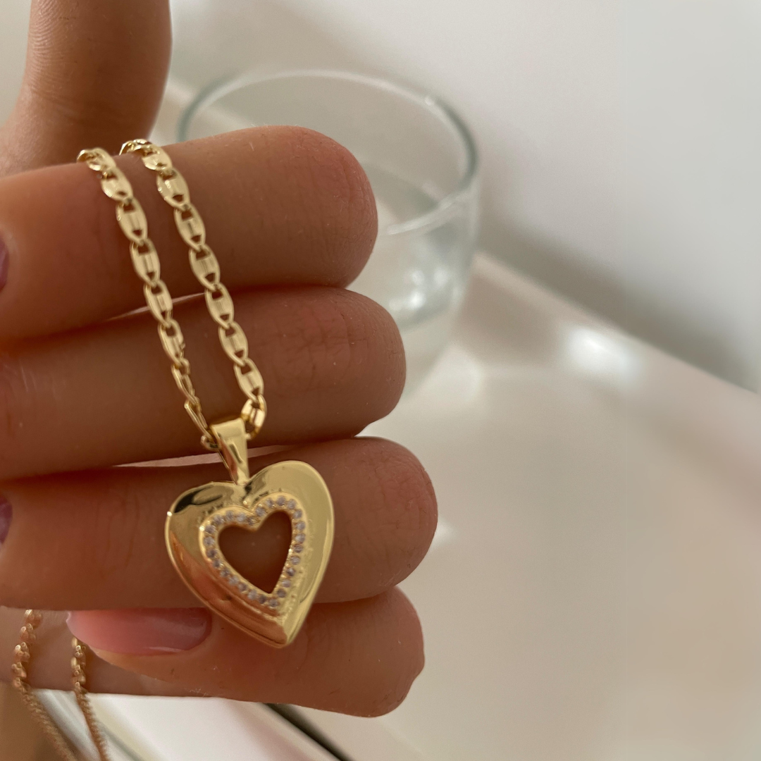 Collar Je T'aime | KHLOE JOYAS | Colgantes,Collares,Color Oro,Con Brillantes