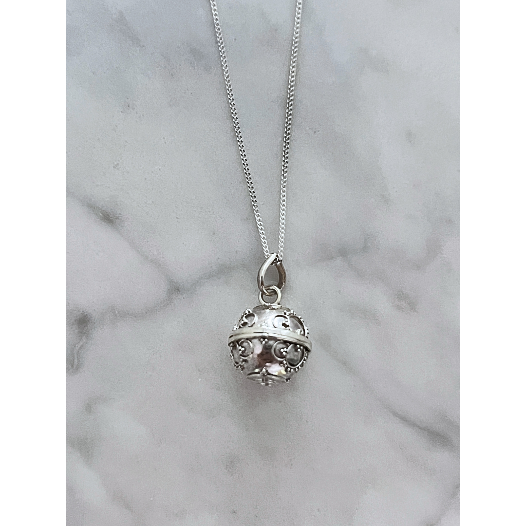 Collar Llamador De Angeles Plata De Ley