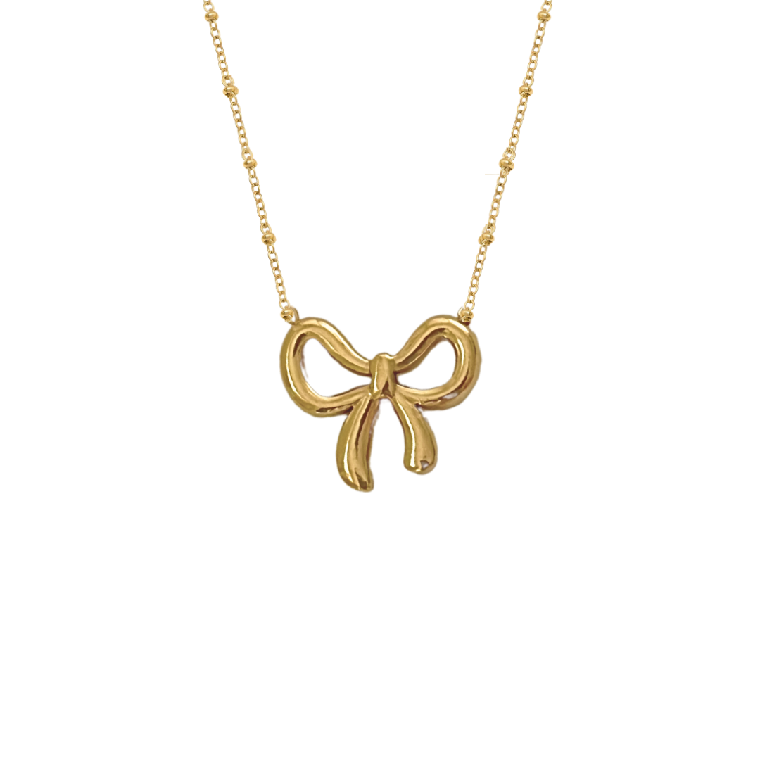 Collar Love Bow | KHLOE JOYAS | Colgantes,Collares,Color Oro,Gargantillas,Lazos