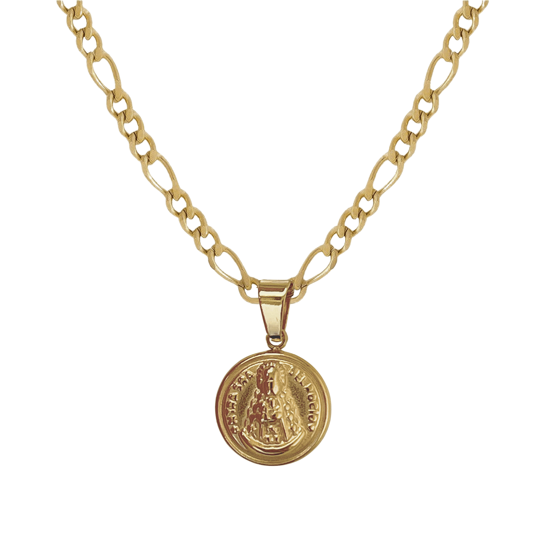 Collar Medalla Virgen Del Rocio Figaro | KHLOE JOYAS | Cadenas,Colgantes,Collares,Color Oro,Religioso,Unisex