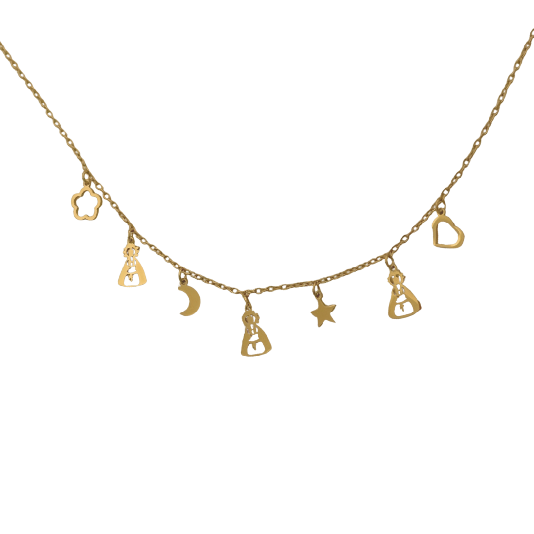 Collar Virgen De Los Desamparados Mini Charms