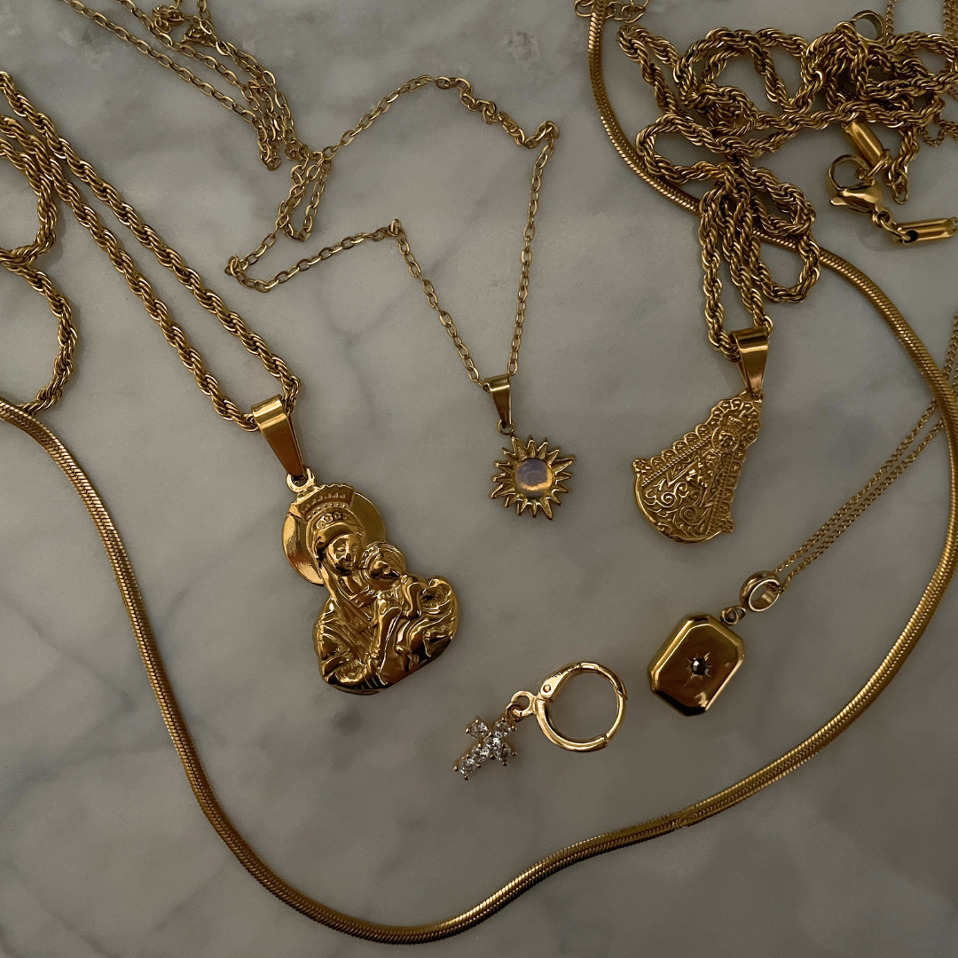 Collar Virgen Del Carmen | KHLOE JOYAS | 15%,Colgantes,Collares,Color Oro,Religioso,Unisex