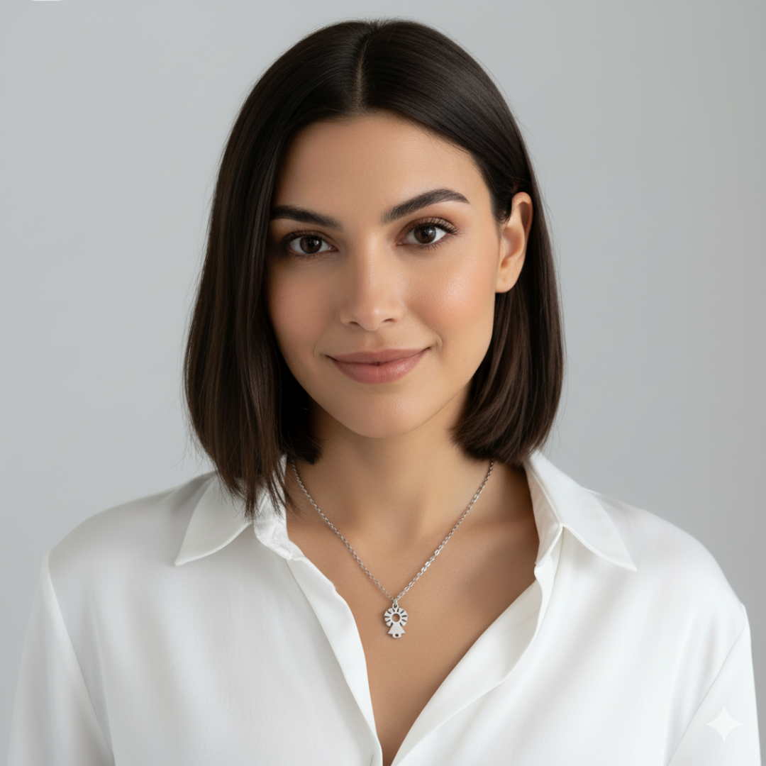 Collar Virgen Del Pilar Silueta Mini