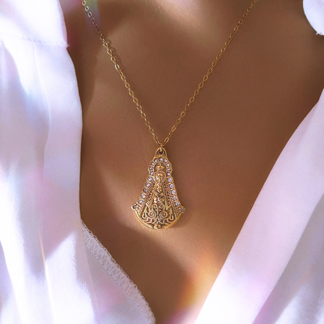 Collar Virgen Del Rocio Brillantes