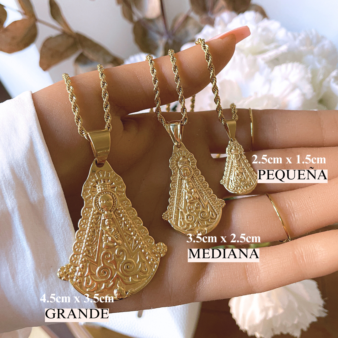 Collar Virgen Del Rocio | KHLOE JOYAS | 15%,Colgantes,Collares,Color Oro,Religioso,Unisex