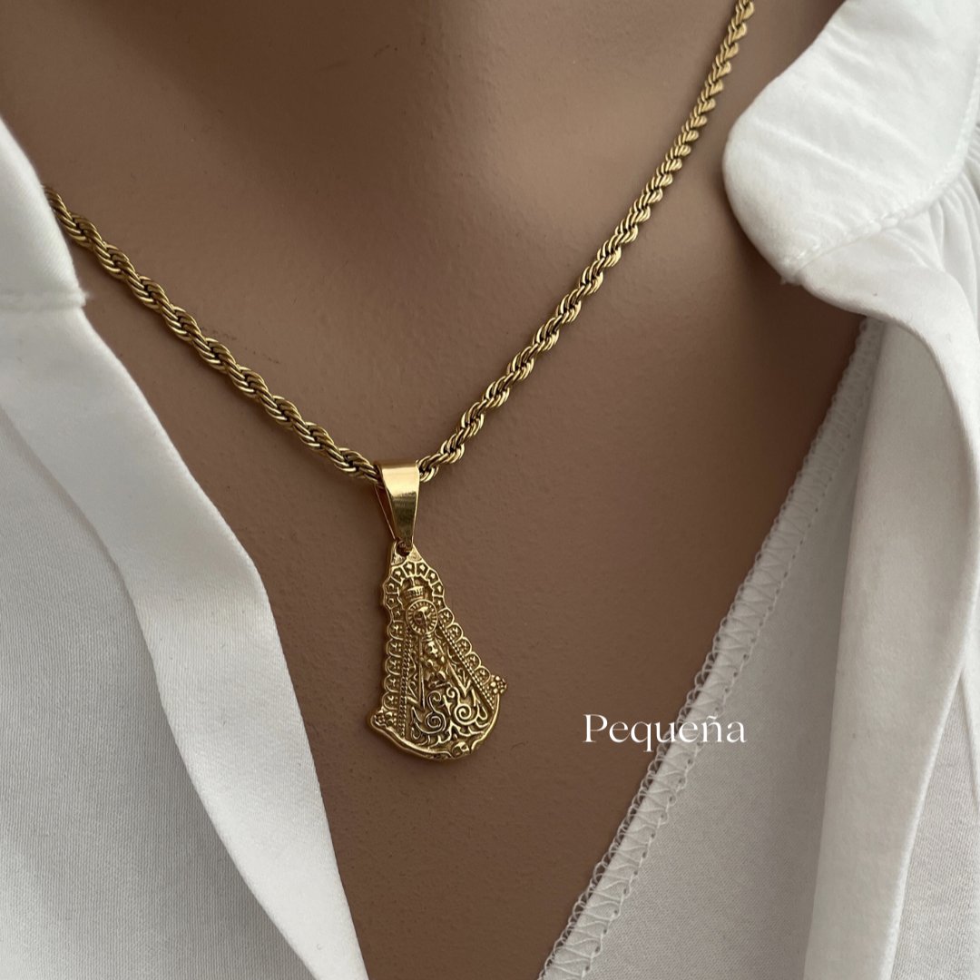 Collar Virgen Del Rocio | KHLOE JOYAS | 15%,Colgantes,Collares,Color Oro,Religioso,Unisex