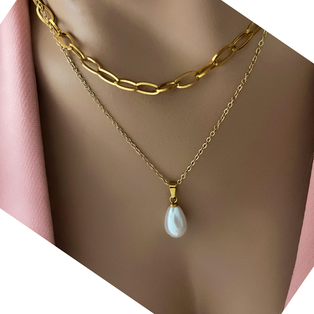 Teardrop Pearl Necklace