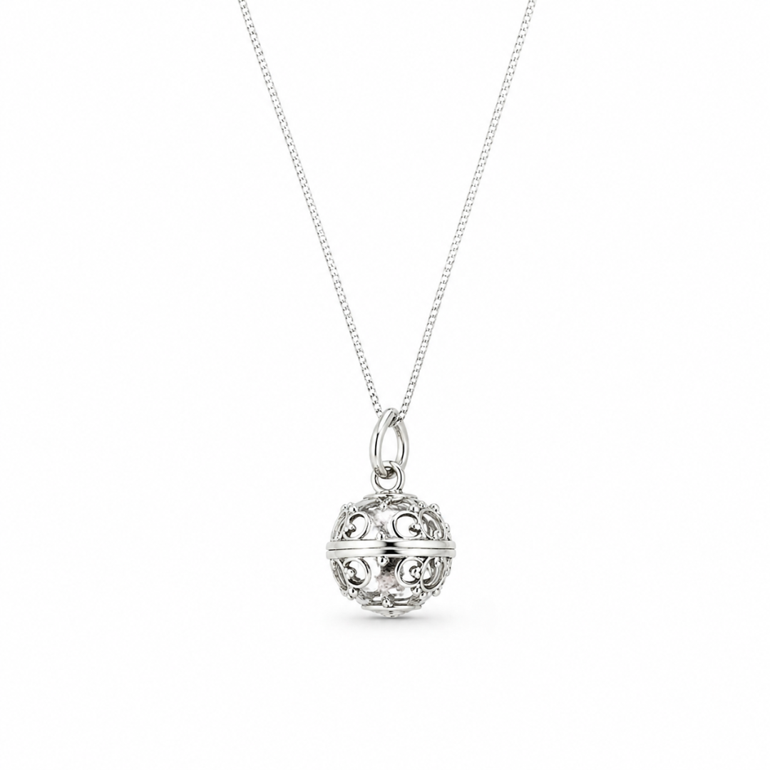 Collar Llamador De Angeles Plata De Ley