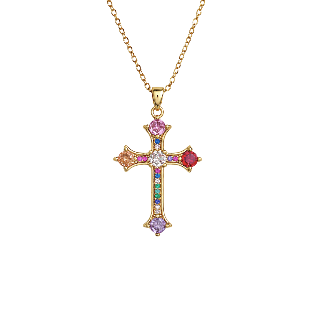 Collar Cruz Divina Multicolor
