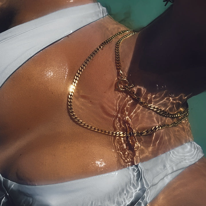 Gargantilla Maverick Cuban Chain | KHLOE JOYAS | Cadenas,Color Oro,Gargantillas,Unisex