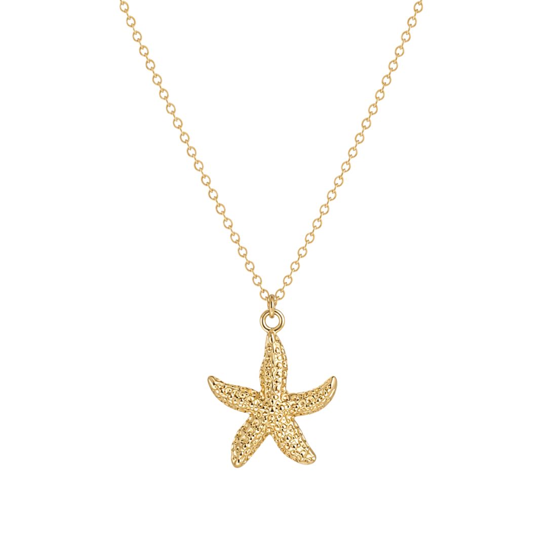 Gold starfish necklace 