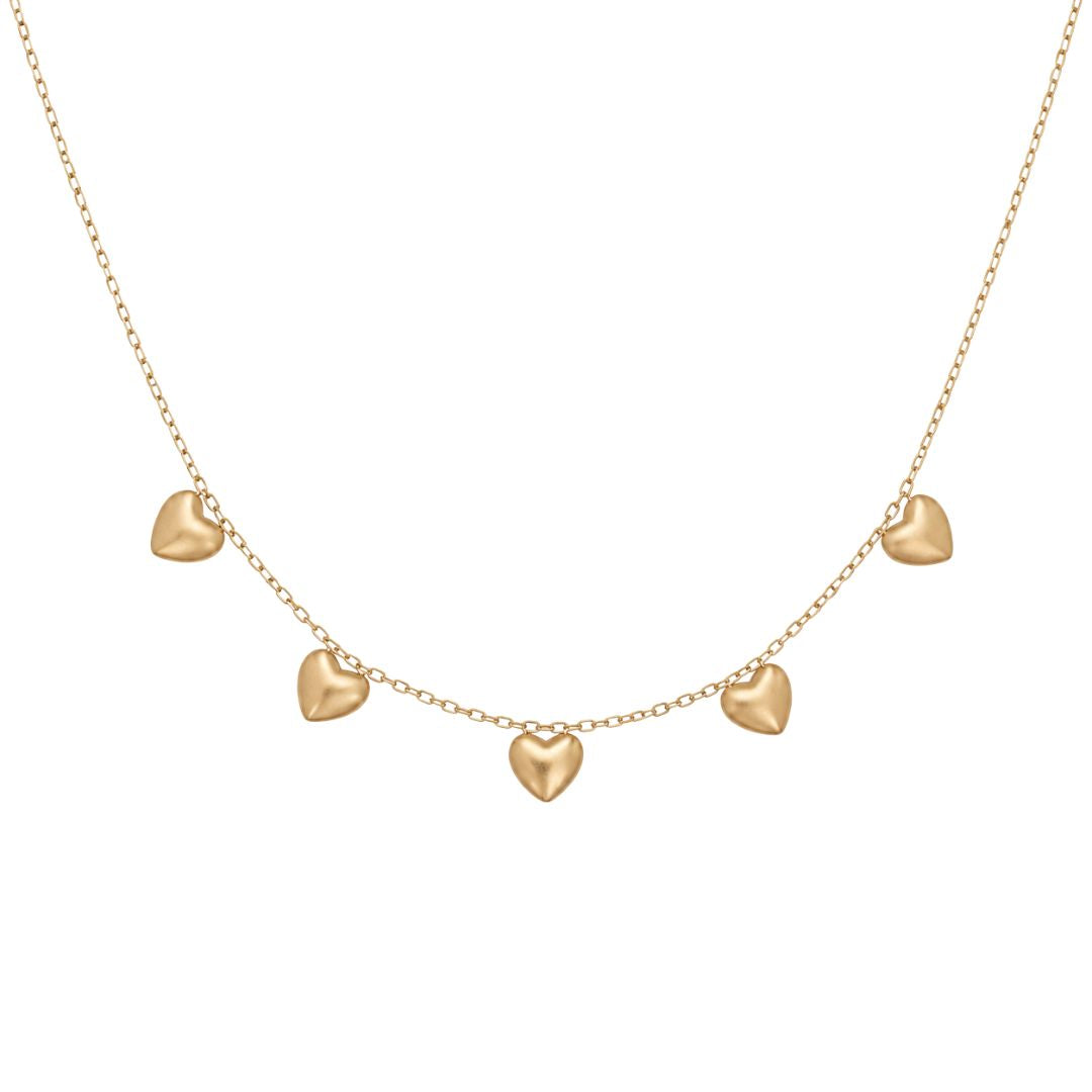 Delicate gold heart necklace 