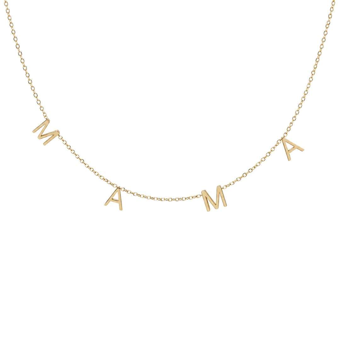 Collar oro mama dangle charms