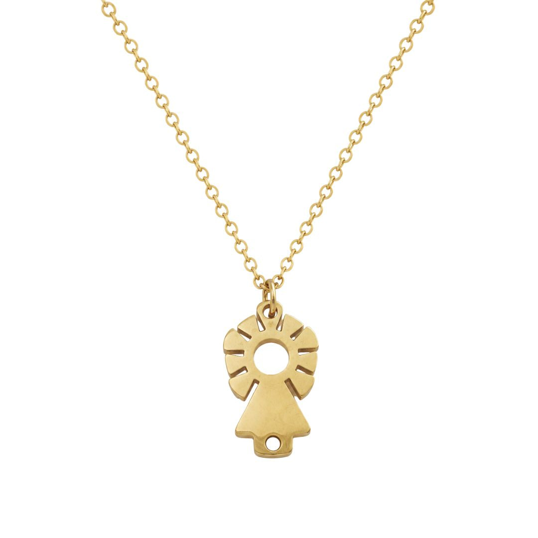 Gold pendant necklace Virgen Del Pilar

