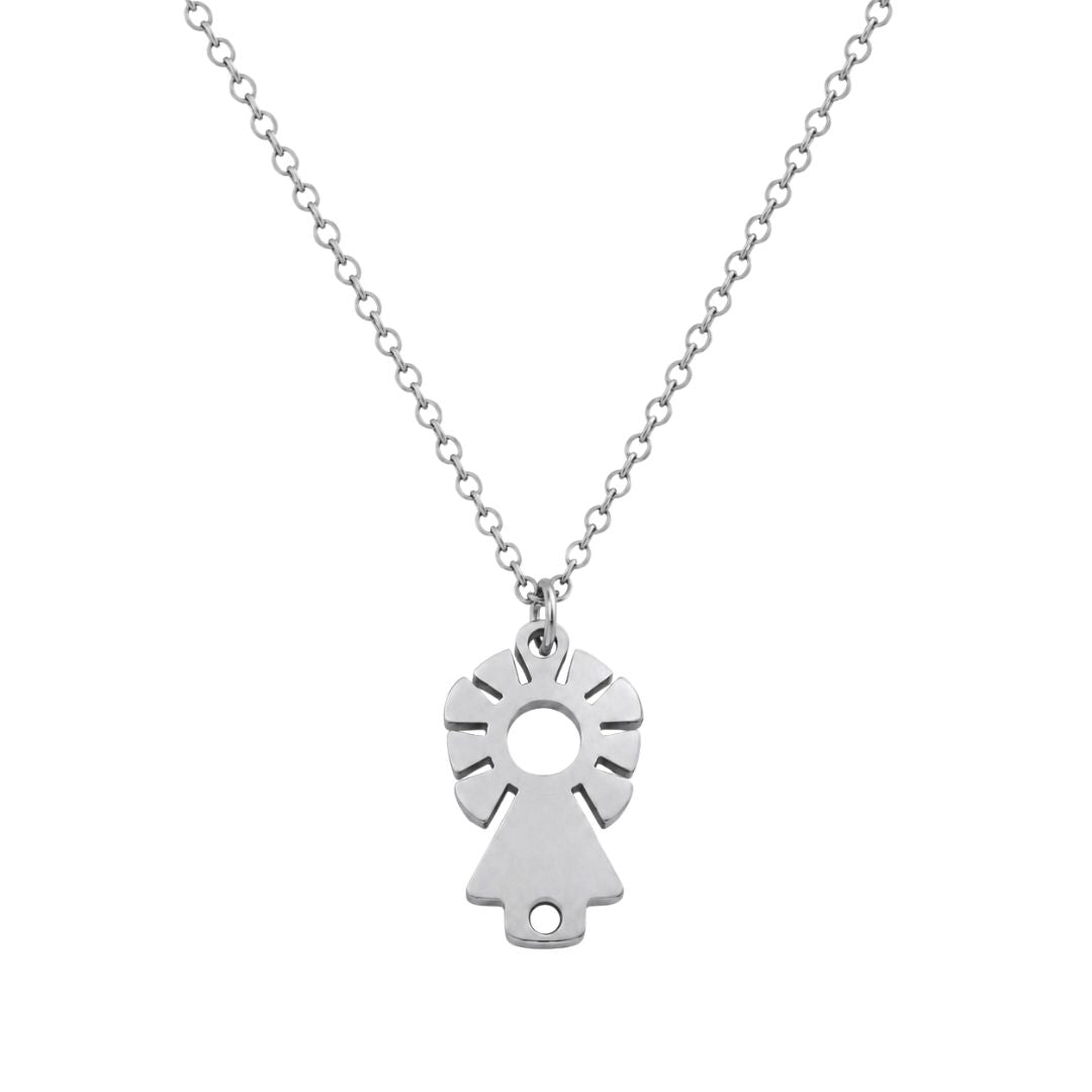 Silver pendant necklace Virgen Del Pilar
