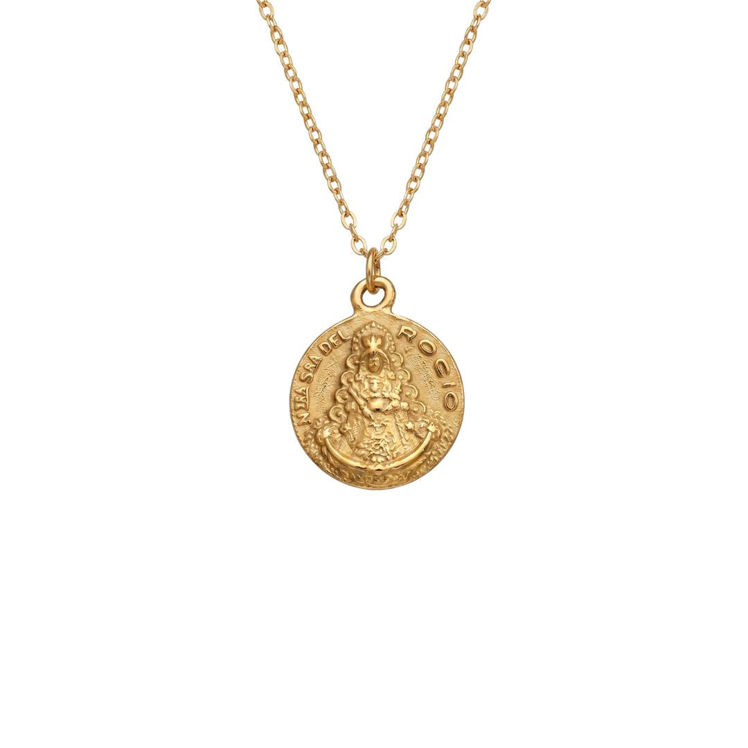 Collar Medalla Virgen Del Rocio Pastora