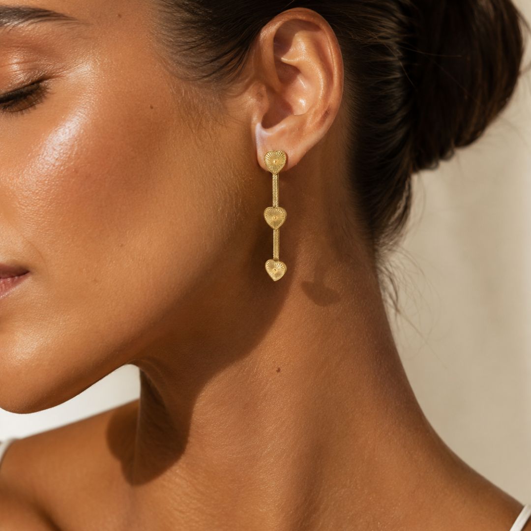 KHLOE JOYAS Waterproof Oro Pendientes Soulmate