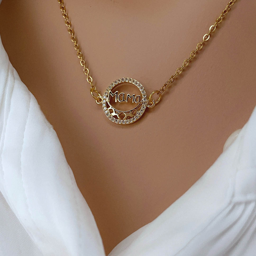 Mama Hug CZ Necklace