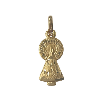 Medalla Virgen Del Pilar Oro 18 Quilates 8X18MM