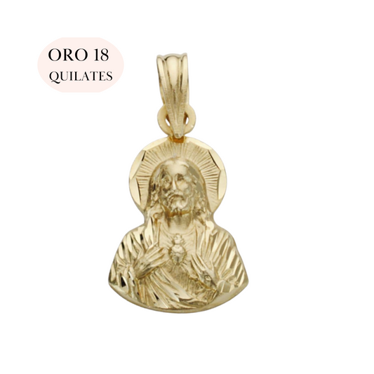 Medalla Sagrado Corazón De Jesús Oro 18 Quilates