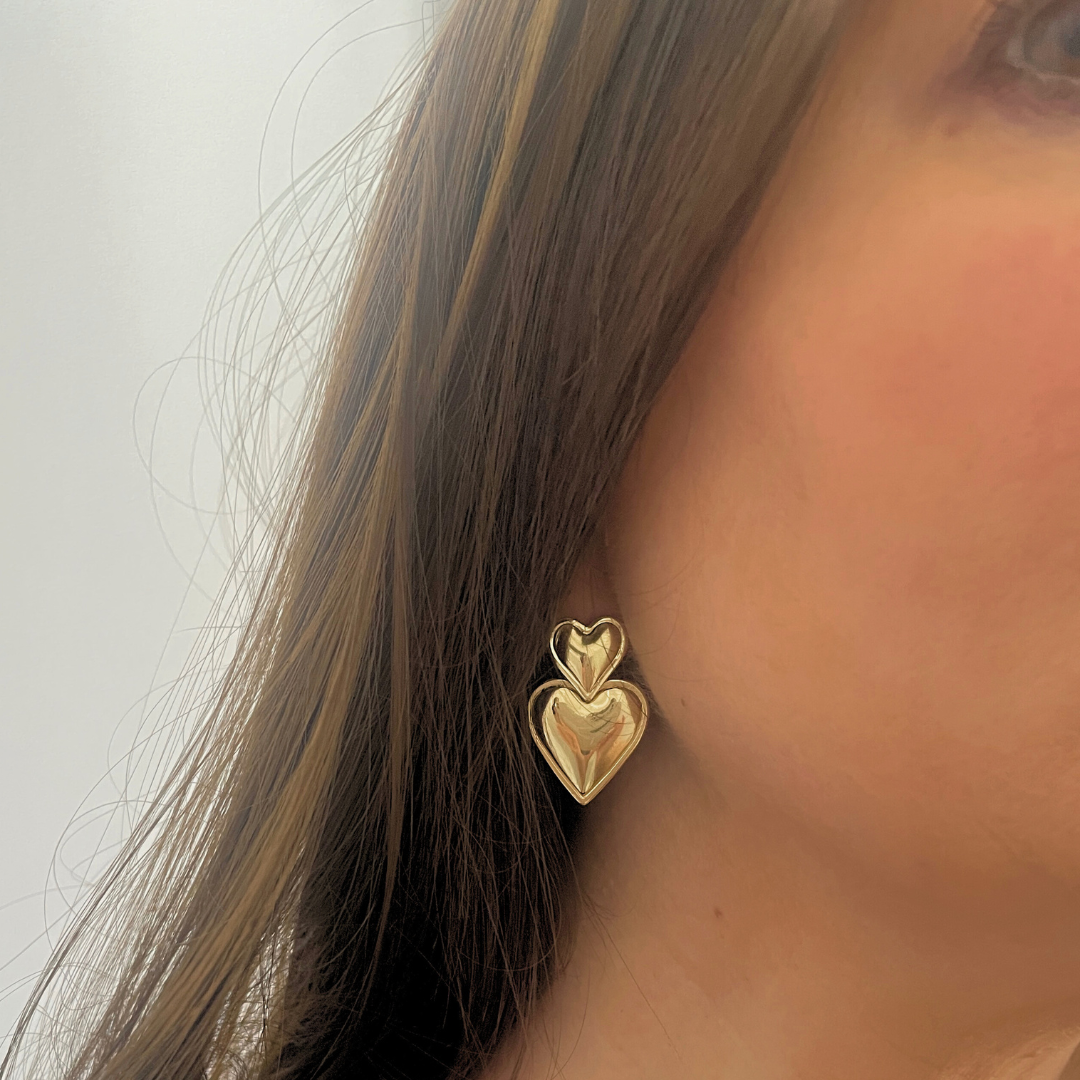 Pendientes Affair | KHLOE JOYAS | Color Oro,Corazon,Pendientes