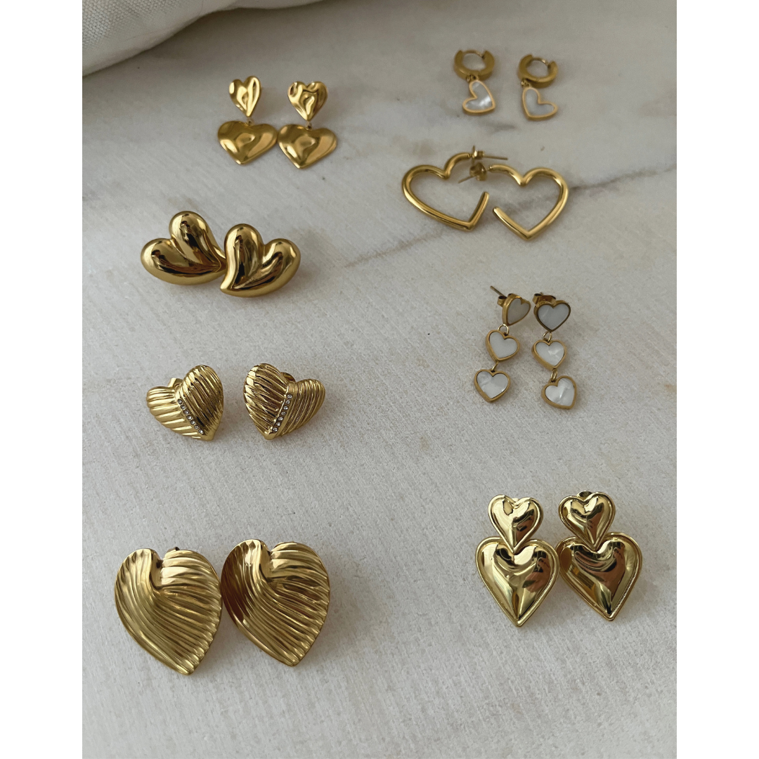 Pendientes Affair | KHLOE JOYAS | Color Oro,Corazon,Pendientes