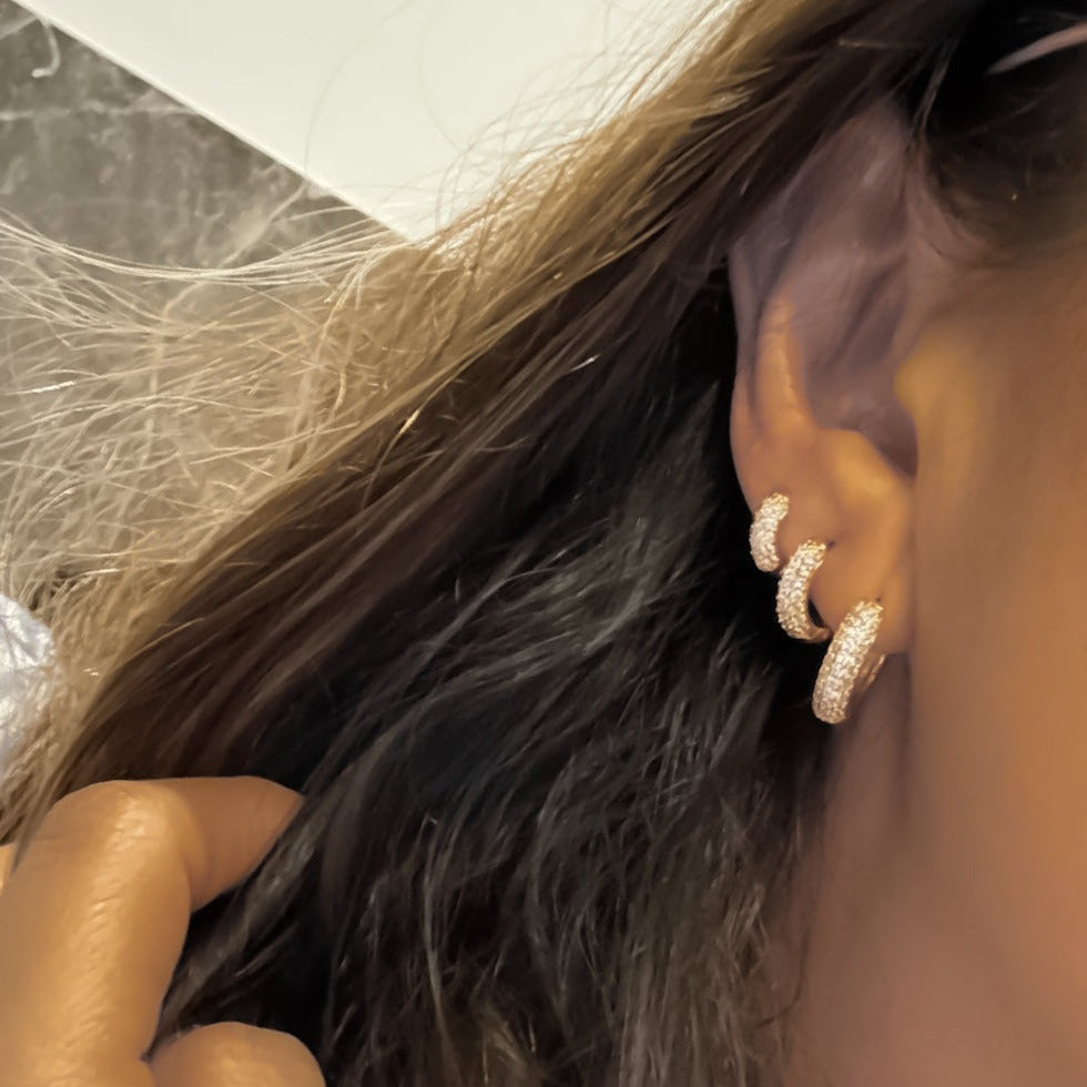 Pendientes Arapacis Mini | KHLOE JOYAS | 15%,Color Oro,Con Brillantes,Pendientes