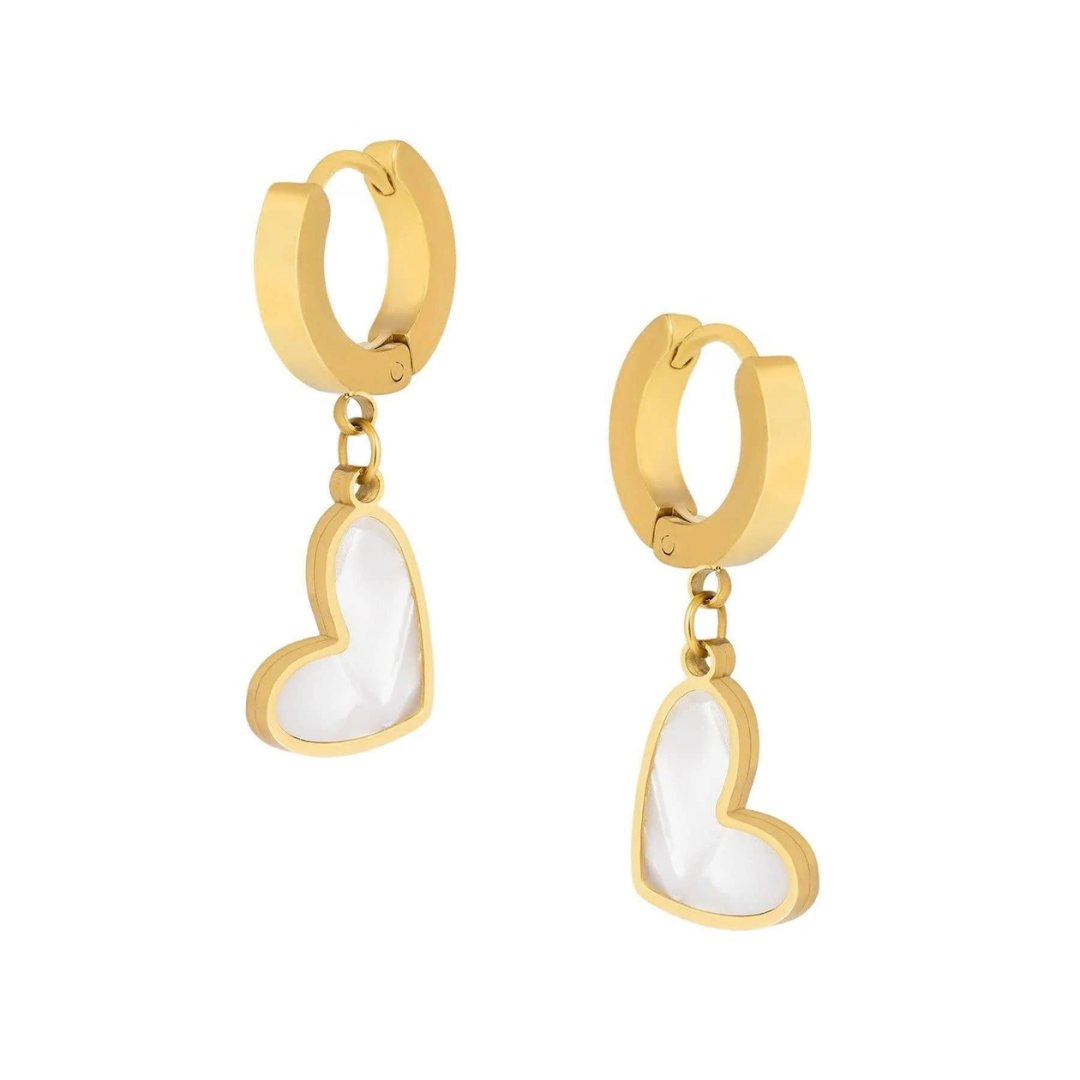 Pendientes Corazón Affaire | KHLOE JOYAS | 40%,Color Oro,Corazon,Pendientes,Perlas
