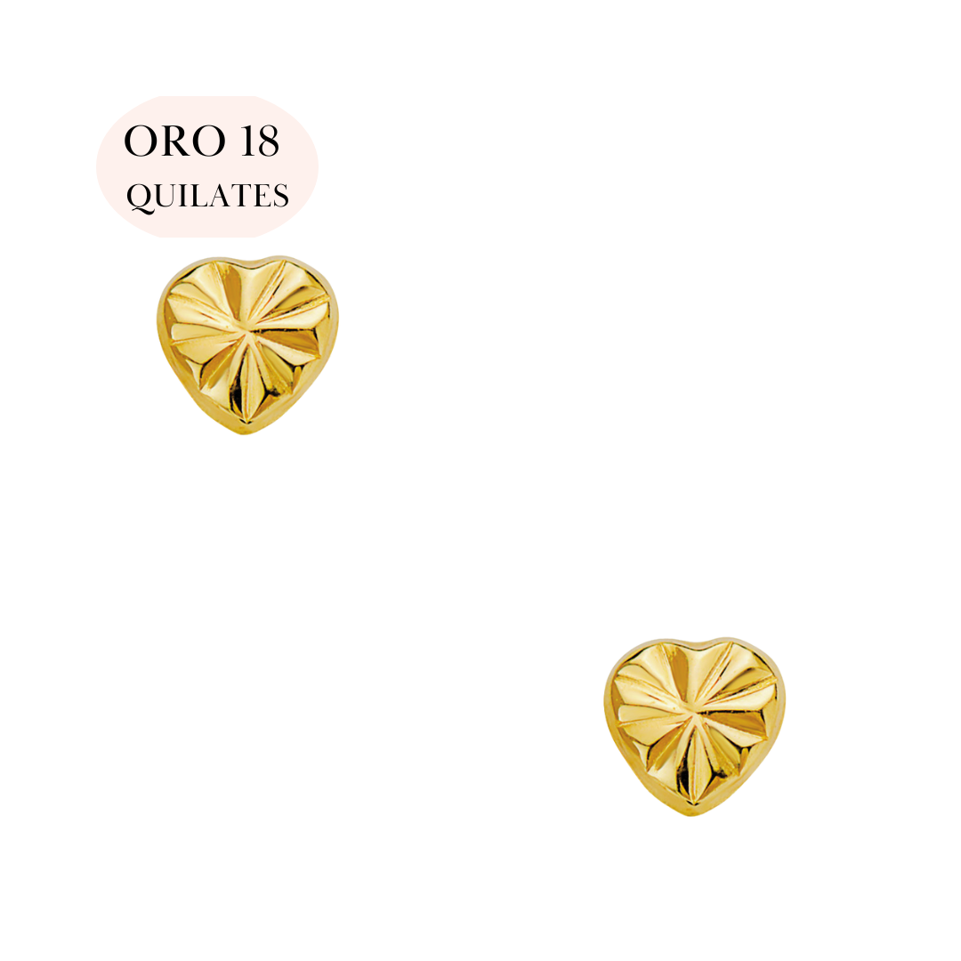 Pendientes Corazon Mini 18 Quilates 4x4mm | KHLOE JOYAS | Color Oro,Corazon,Oro 18 Quilates,Pendientes