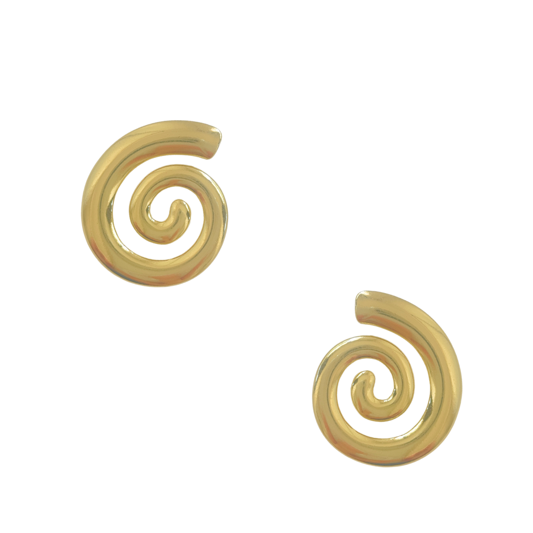 Pendientes Espiral | KHLOE JOYAS | 40%,Color Oro,Pendientes