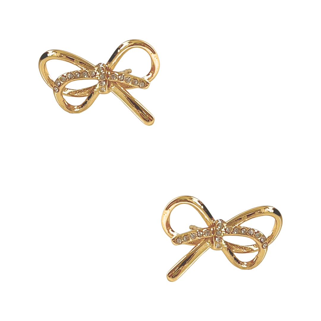Pendientes Everlasting | KHLOE JOYAS | Color Oro,Con Brillantes,Lazos,Pendientes