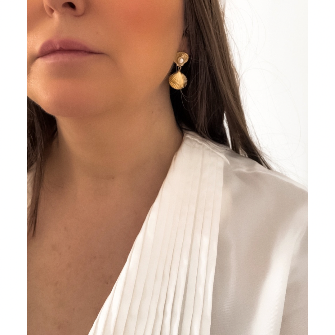 Pendientes Sharadee | KHLOE JOYAS | Color Oro,Pendientes,Perlas