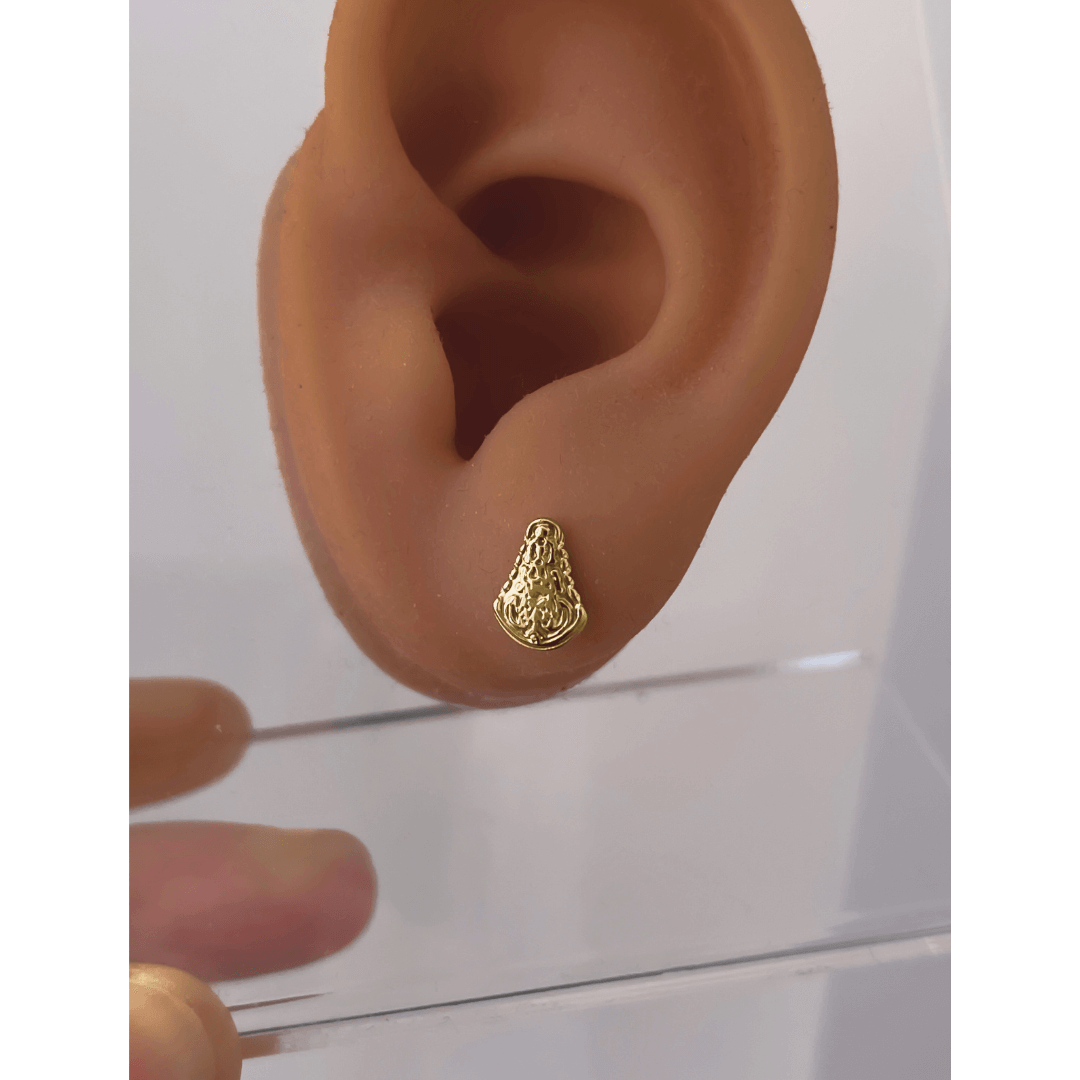 Pendientes Virgen Del Rocio Mini | KHLOE JOYAS | Color Oro,Pendientes,Religioso
