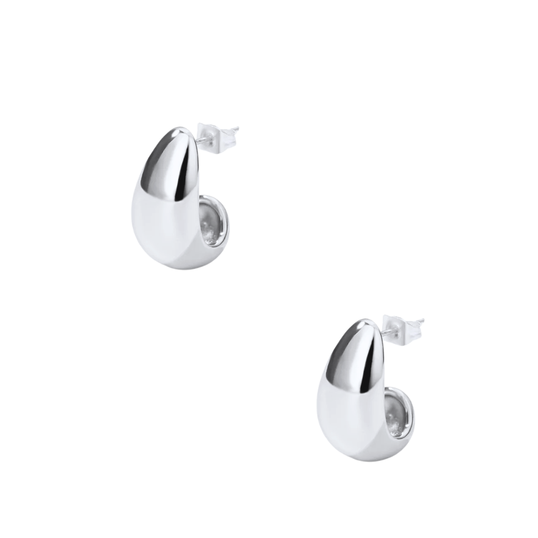 Mini Zahira Silver Water Drop Earrings
