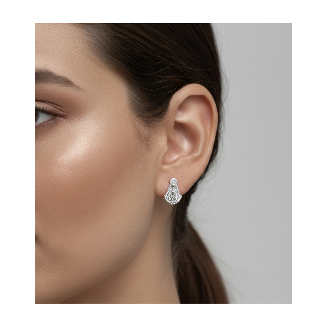 Pendientes Virgen Del Rocio Blanca Paloma