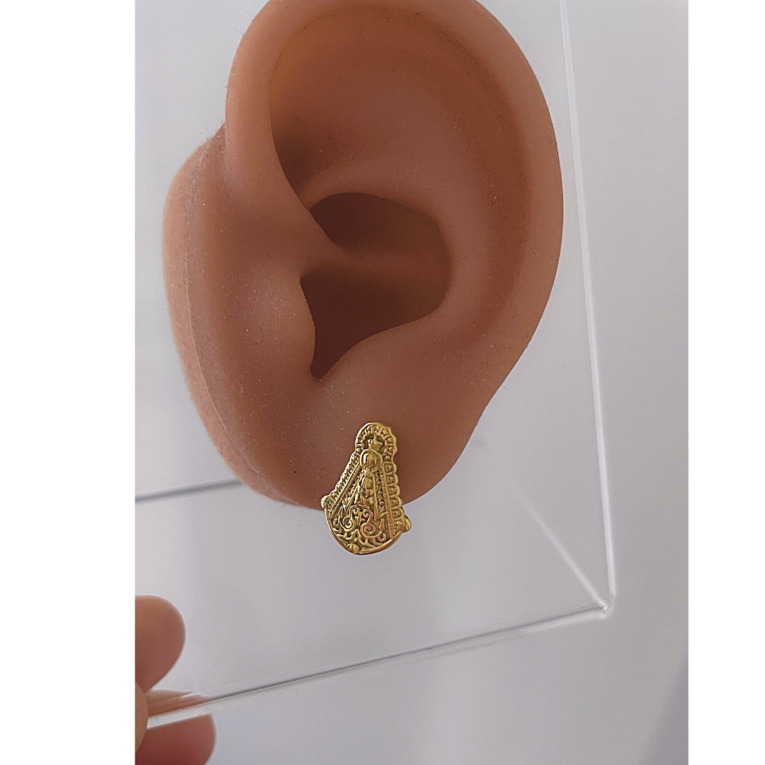 Pendientes Virgen Del Rocio Blanca Paloma