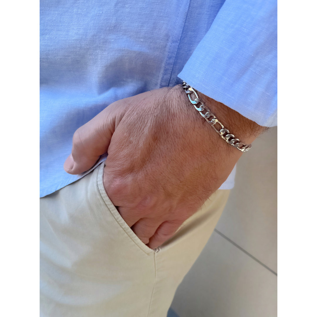 Pulsera Almaviva Cadena Figaro | KHLOE JOYAS | Color Oro,Color Plata,Pulseras,Unisex