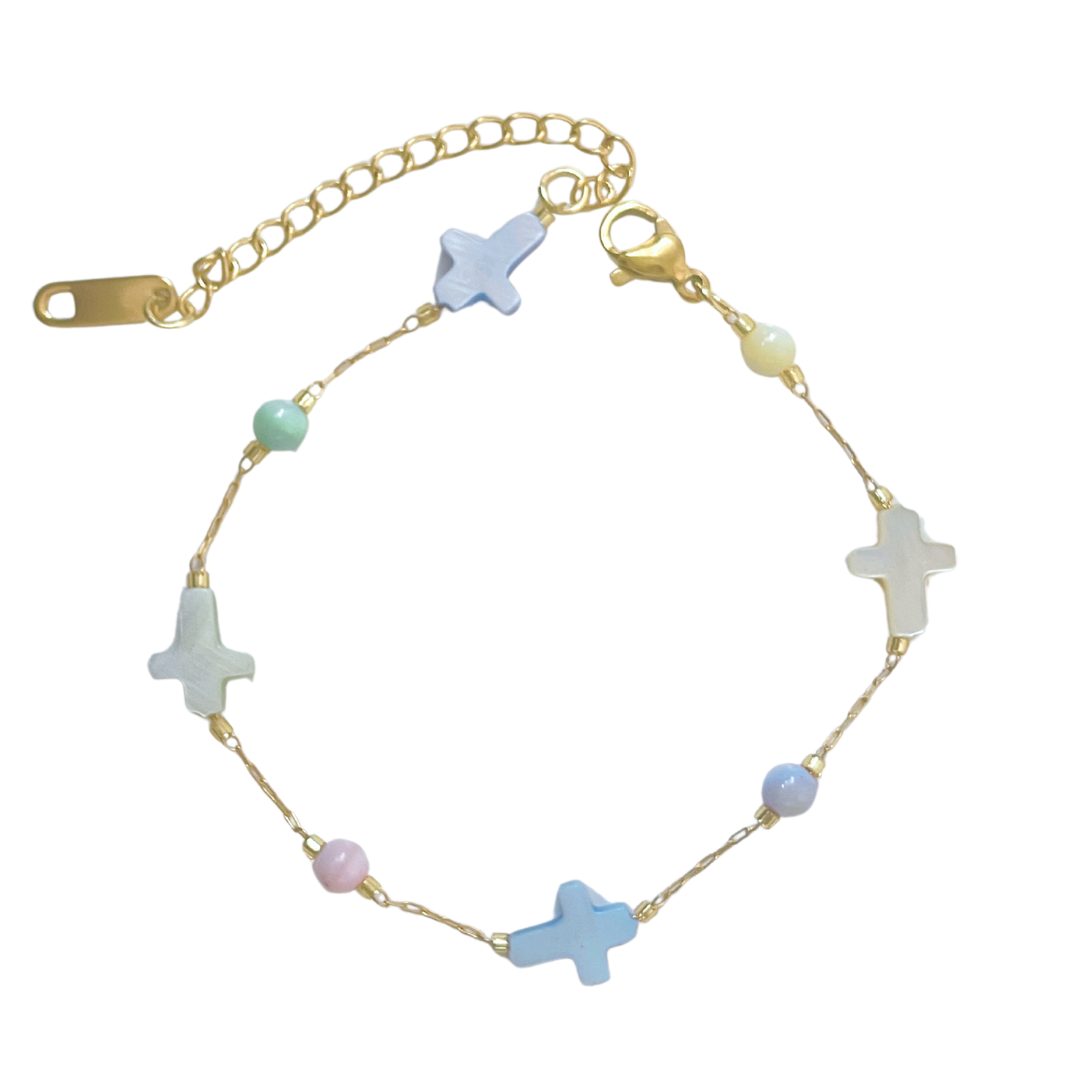 Pulsera Luz Del Mundo | KHLOE JOYAS | Color Oro,Cruces,Pulseras