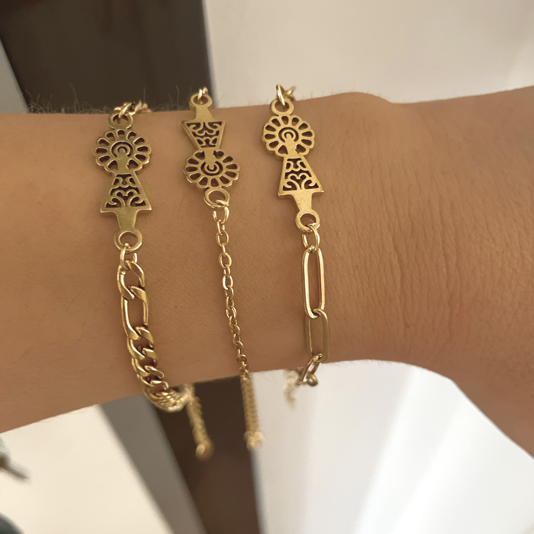 Pulsera Virgen Del Pilar Silueta | KHLOE JOYAS | 15%,Color Oro,Pulseras,Religioso,Unisex