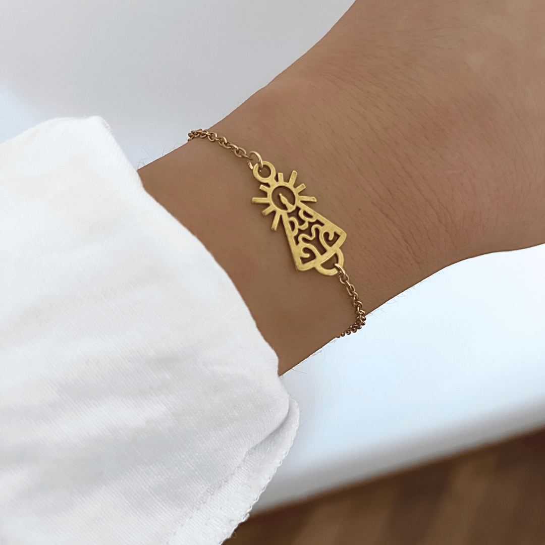 Pulsera Virgen Del Rocio Silueta | KHLOE JOYAS | Color Oro,Pulseras,Religioso,Unisex