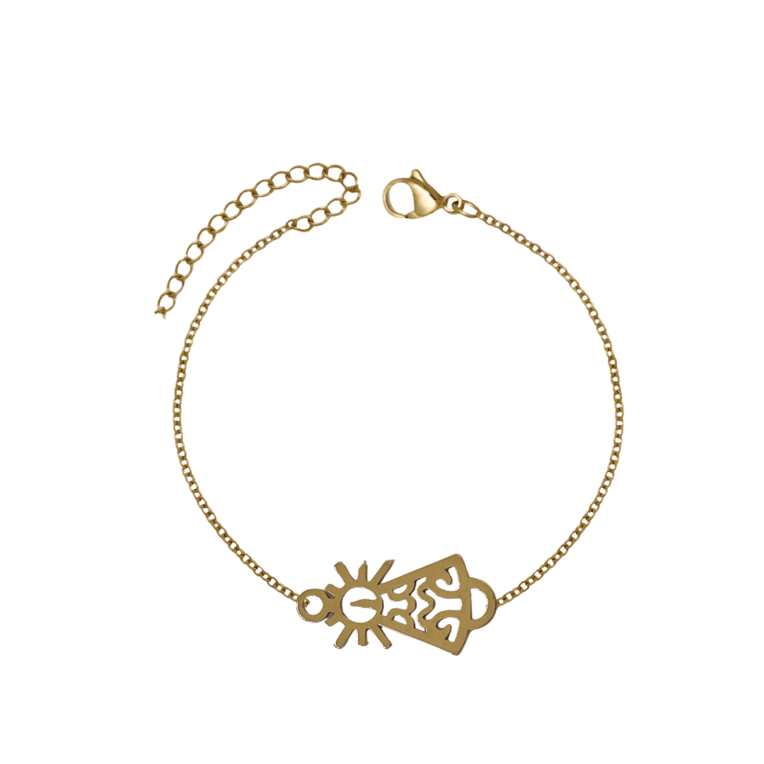 Pulsera Virgen Del Rocio Silueta | KHLOE JOYAS | Color Oro,Pulseras,Religioso,Unisex