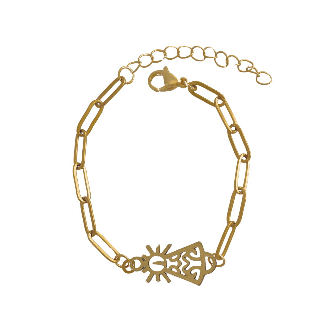 Pulsera Virgen Del Rocio Silueta | KHLOE JOYAS | Color Oro,Pulseras,Religioso,Unisex