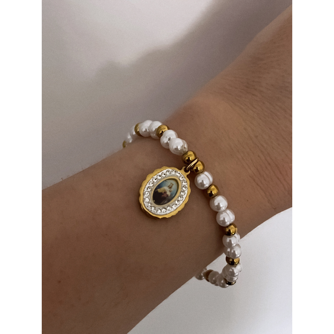 Pulsera Virgen Del Carmen CZ Terramar