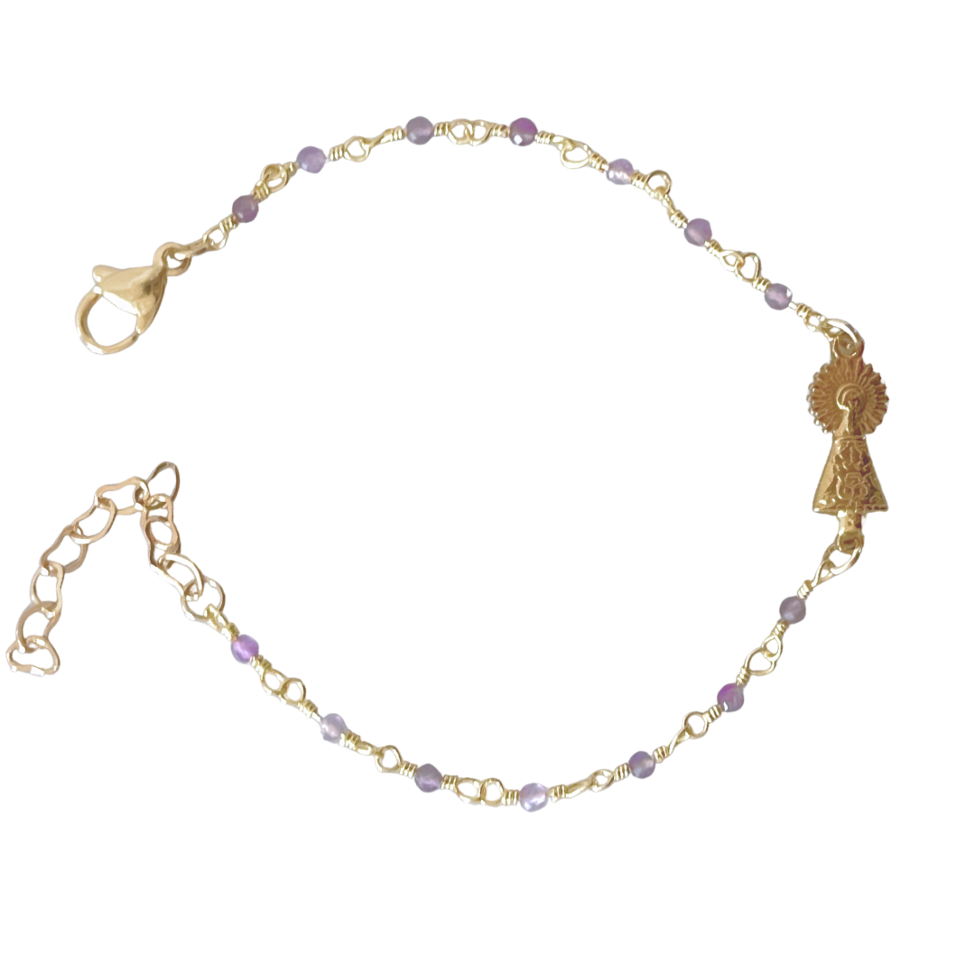 Pulsera Virgen Del Pilar Hecha A Mano