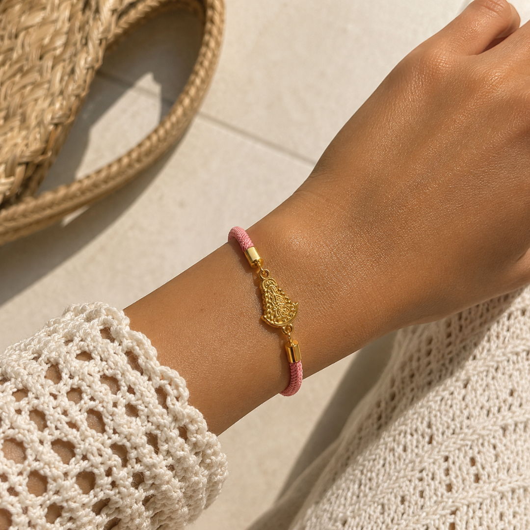 Pulsera Rocio Rosa Cord