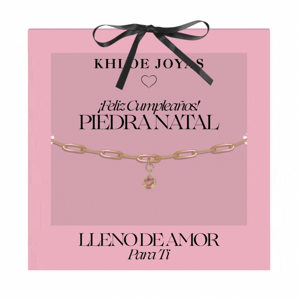 Pulsera Feliz Cumpleaños Piedra Natal