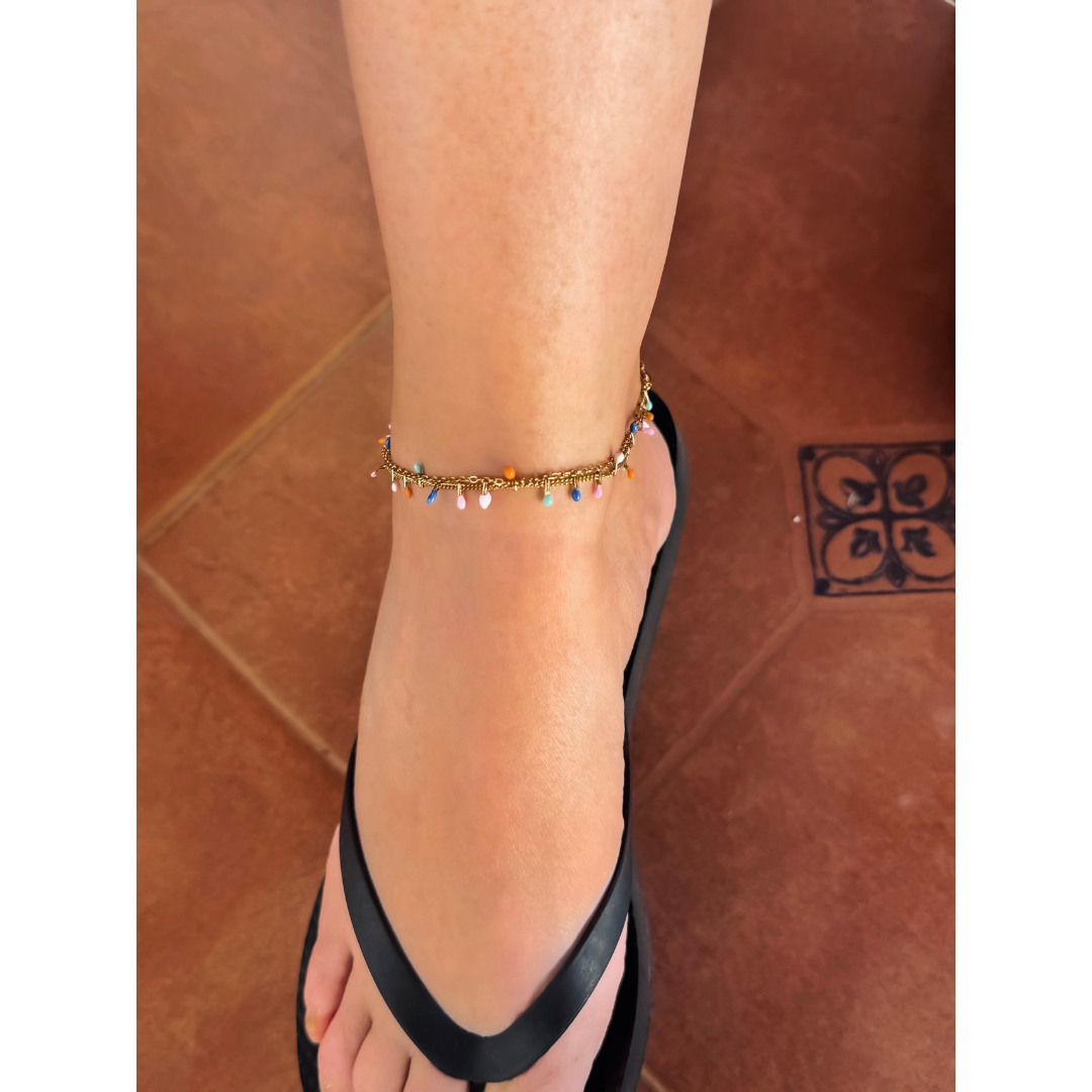 Tobillera Rivoli | KHLOE JOYAS | Color Oro,Colores,Tobilleras