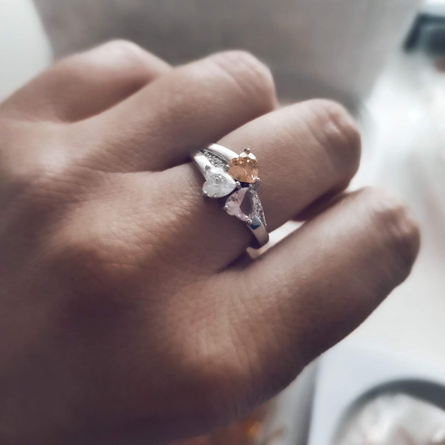 Anillo Serene Corazon CZ DIY