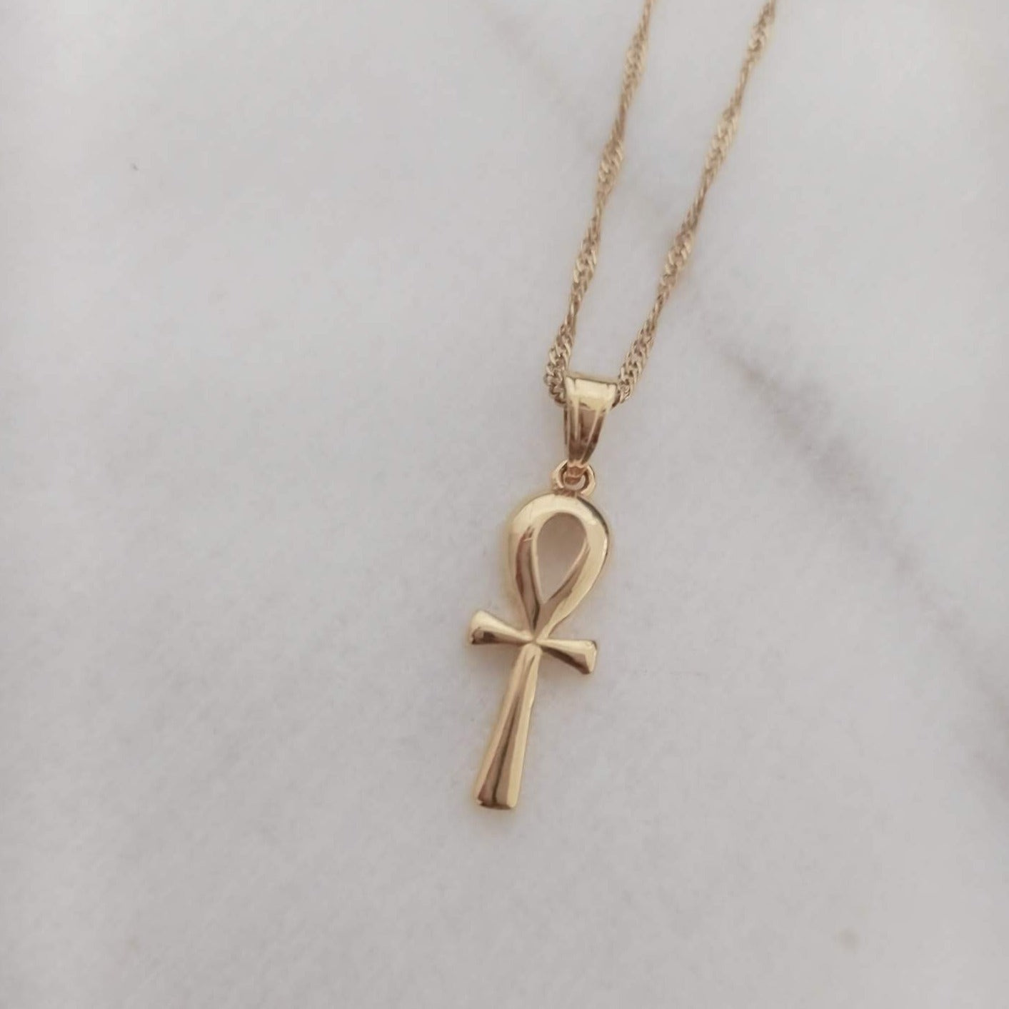 Collar Ankh | KHLOE JOYAS | 40%,Colgantes,Collares,Color Oro,Cruces